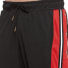 Black Mesh Flared Snap button Trackpants
