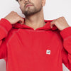 Red Oversized Contrast Stitch Combo Tracksuit