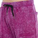Magenta Washed Oversized Cargo Trackpants Trackpants Fugazee 