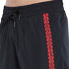 Black Cut and Sew Taped Light Weight Trackpants