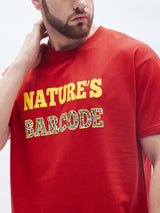 Red Zebra Graphic Oversized Tshirt