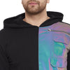 Black Rainbow Reflective Patch Hooded Sweatshirt