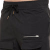 Black Zipped Cargo Pocket Shorts