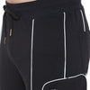 Black Reflective Piping Cargo Joggers Joggers - Fugazee