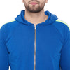 Blue Neon Reflective Taped Sweatshirt and Sweatpants Combo Jogsuit Suits - Fugazee