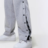 Grey Flared Snapbutton Joggers