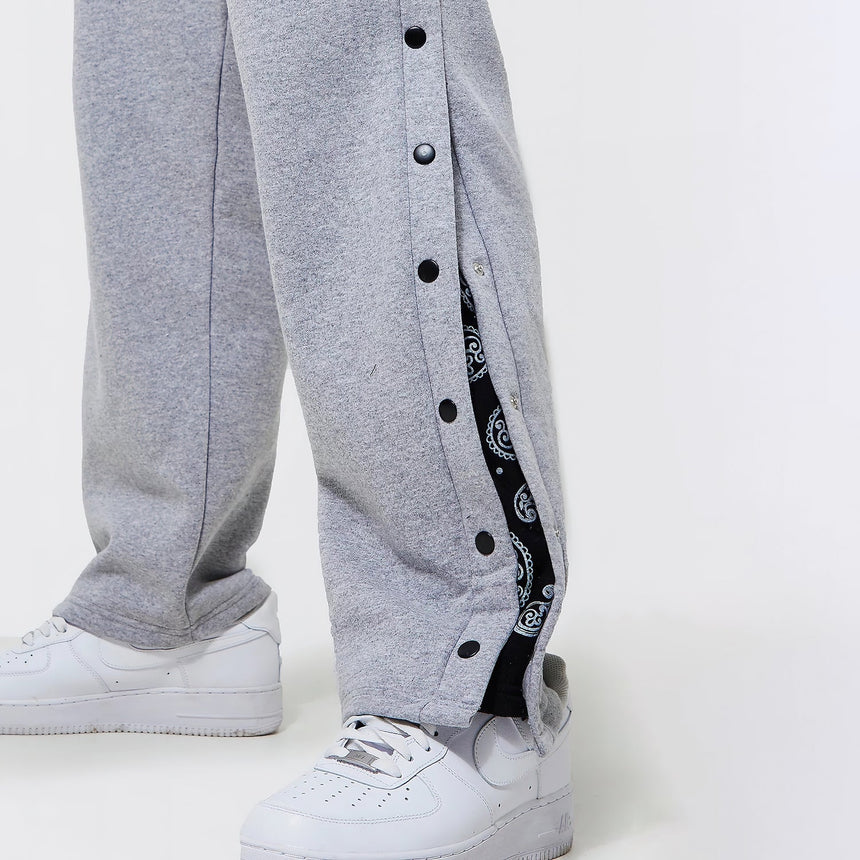 Grey Flared Snapbutton Joggers