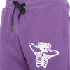 Purple Skeleton Print Oversized Combo Tracksuit