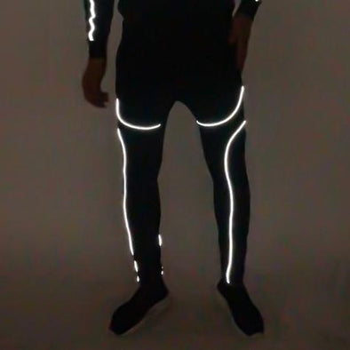 Black Scuba reflective Joggers Joggers - Fugazee