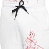 White Naruto Boxy Fit Tshirt and Shorts Clothing Set Clothing Set Fugazee 
