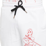 White Naruto Boxy Fit Tshirt and Shorts Clothing Set
