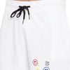 White Smiley Oversized Graphic Tshirt & Shorts Combo Set