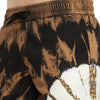 Brown Tie & Dye Cuban Shirt & Shorts Combo Set With Matching Socks