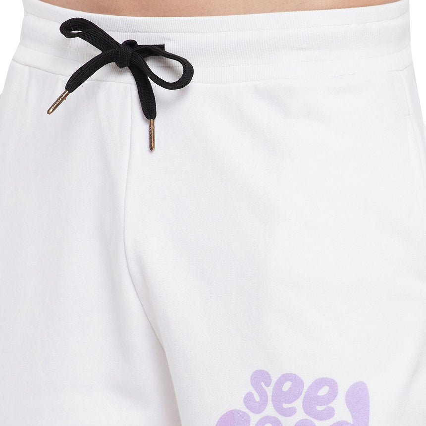 Plum Oversized Printed Tshirt & Shorts Clothing Set