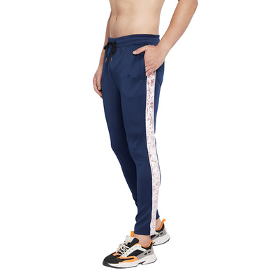 Navy Scuba Velour Taped Sweatpants