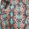 Snake Skin Printed Cuban Shirt and Shorts Combo Set