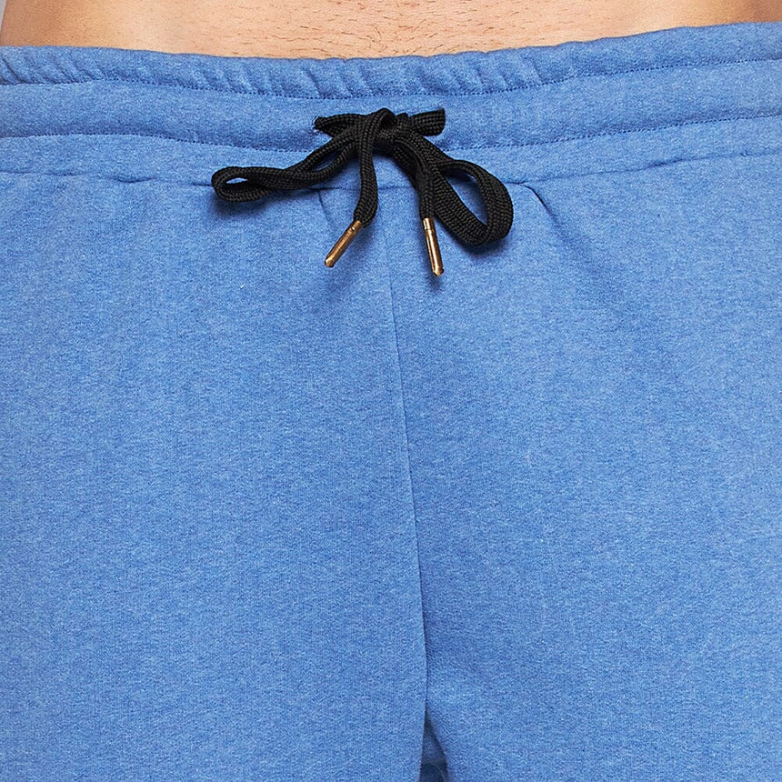 Blue Melange Snapbutton Flared Trackpants