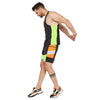 Neon Active Cut and Sew Vest and Shorts Clothing Set