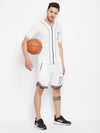 White Mesh Baseball Shirt