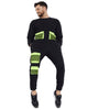 Black Oversized Contrast Neon Pocket Sweatshirt