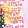 Pink Graphic Oversized Tshirt