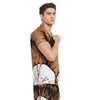 Brown Tie & Dye Cuban Shirt