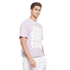 Plum Overisized Printed Tee