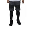 Charcoal Faux Leather Shorts Shorts - Fugazee