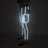 Black Reflective Piping Cargo Joggers Joggers - Fugazee