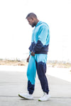 Paint Blue Ombre Oversized Combo Tracksuit