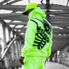 Neon Green Skeleton Print Oversized Combo Tracksuit