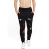 Black Patched Distressed Joggers Joggers - Fugazee