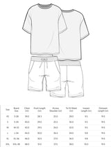 Black Oriental Waves Tshirt & Shorts Clothing Set