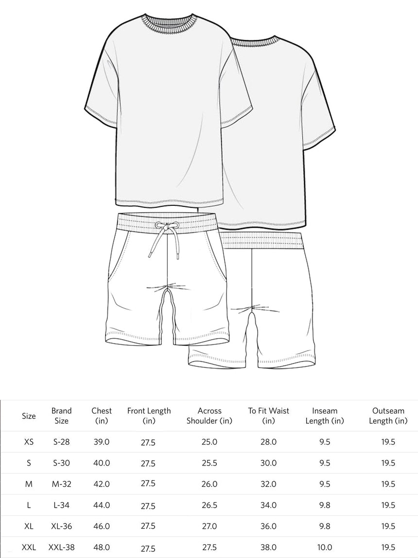 Plum Grow Graphic Oversized Tee & Navy Shorts Clothing Set