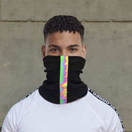 Black Rainbow Reflective Face Cover