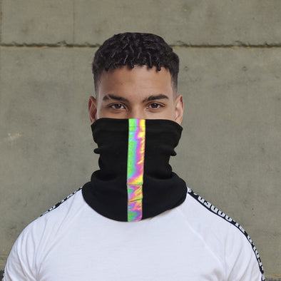 Black Rainbow Reflective Face Cover