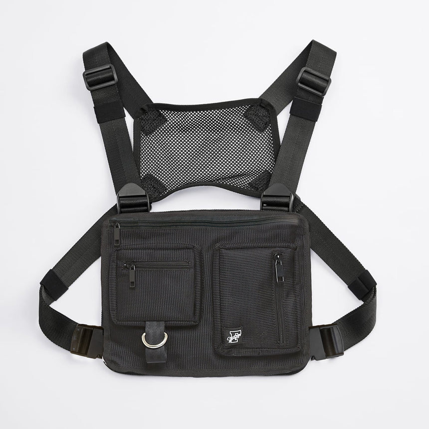 Black Multi Pocket Utility Chest Rig Bag