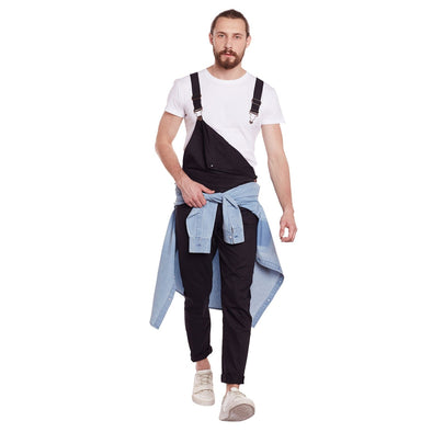 All Black Full Length Dungaree Dungarees - Fugazee
