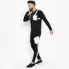 Black Reflective Chest Pocket Taped Sweatshirt and Cargo Joggers Combo Suit