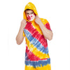 Yellow Tie and Dye Tshirt with Ribbed Face Cover